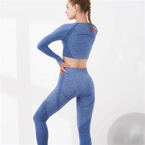 Factory Fitness Long Sleeves Gym Wear Seamless Yoga Set Buy Sports
