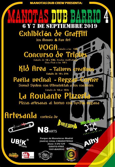 Festival Manotas Dub Barrio 4 En El Parque De Manoteras Hortaleza