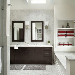 Turn your bathroom vanities into a statement piece with lily ann's dark bathroom cabinets. Dark Cabinets Light Floors Bathroom Ideas | Houzz