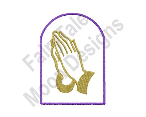 Praying Hands Machine Embroidery Design Christianity Etsy