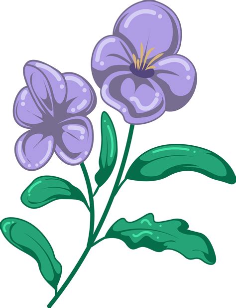 Violet February Month Birth Flower Illustration 18795060 Png