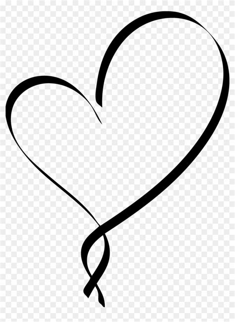 Free Clipart Stylistic Heart Outline Free Black Heart Outline Hd Png