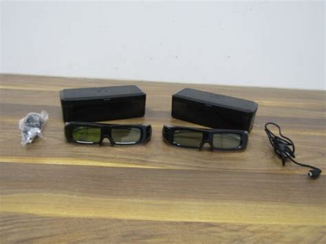 2x Pairs Panasonic 3d Full Hd Glasses Ty Ew3d2ma In Cases W Usb Charging Cables Ebay