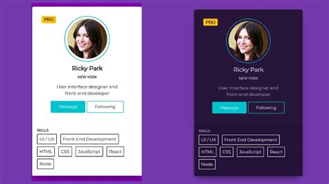 Beautiful Profile Card Design Html And Css Youtube