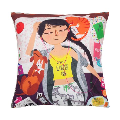 Buy Chumbak Beeing Single 16 Inch Cushion Cover Online At Low Prices In