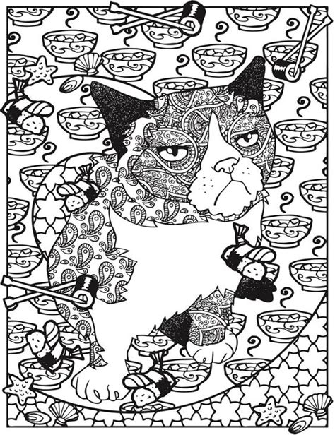 Grumpy Cat Coloring Pages at GetColorings.com | Free printable