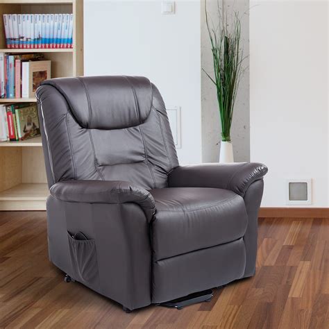 Shop wayfair for the best remote control recliner chair. HOMCOM Leathered Electric Lift Chair Power Recliner Assist ...