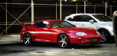 This is the legend that is the toyota mk4 supra! Lady in red. Toyota Supra TT MK4. : carporn