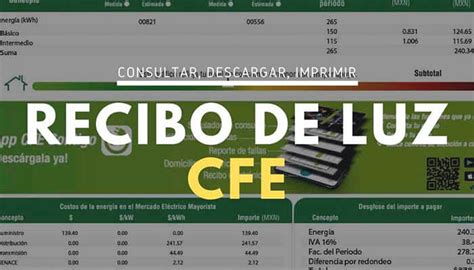 CONSULTAR DESCARGAR e IMPRIMIR el RECIBO DE LUZ CFE Guía paso a paso