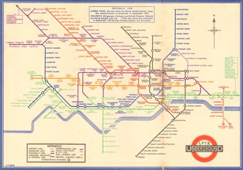 Fine Art Prints Art Middle Circle LONDON UNDERGROUND Tube Map Plan Diagram HARRY BECK C