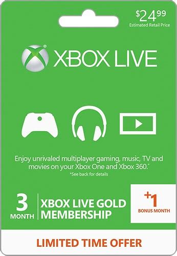 Best Buy Microsoft Xbox Live 31 Month Gold Membership Xbox Live 31mo
