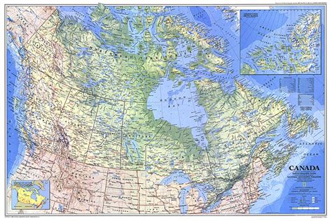1985 Canada Map By National Geographic Maps
