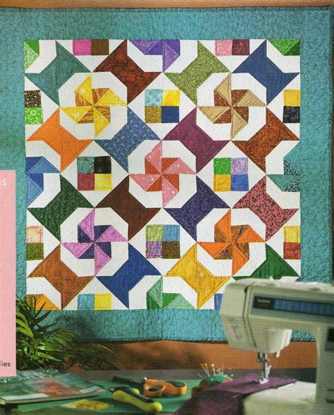 Pinwheels Spools And Scraps Quilt Pattern 40 Square Quilt Patterns