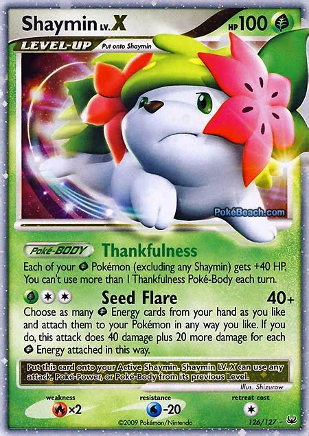 Apply remotely and receive your card by mail. Pokemon Card of the Day: Shaymin Land Form Lv. X (Platinum) | PrimetimePokemon's Blog