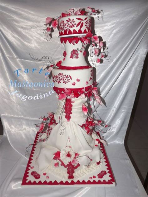 Crvena Sajamska Red Unordinary Cake Svadbena Torta Wedding Cake