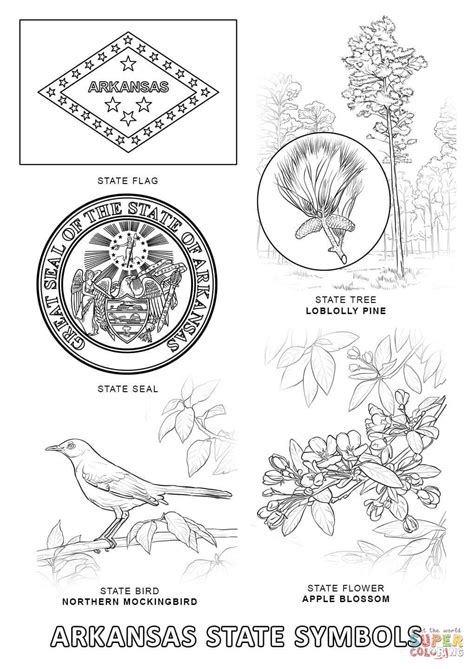 Https://tommynaija.com/coloring Page/arkansas State Bird And Flower Coloring Pages