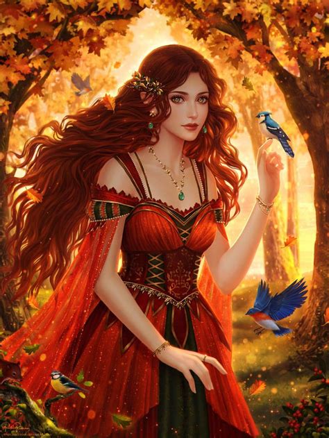 Autumn Fairy By Https Deviantart Com Midorisa On Deviantart