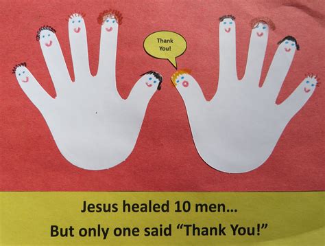 Jesus Heals The 10 Lepers Craft Hand Sundayschoolist
