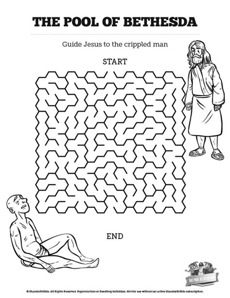 Pool Of Bethesda Coloring Page