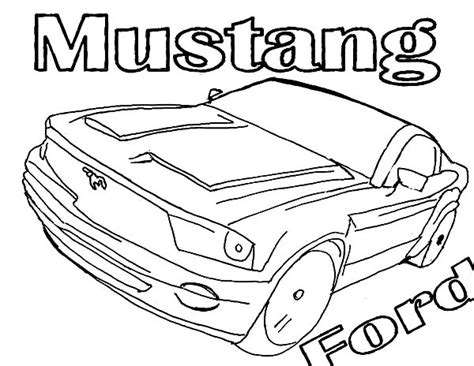 Ford Mustang GT500 Coloring Pages Mustang Coloring Ford Gt Drawing