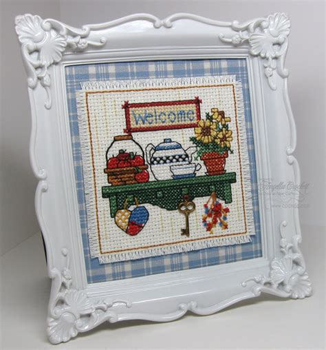Body, Mind, Spirit, and STAMPS!: 'Welcome' Cross-stitch Frame
