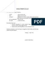 Surat pernyataan bersedia untuk tidak menikah selama menjadi peserta magang. Surat Pernyataan Tidak Memiliki Anggota Keluarga Di Bri