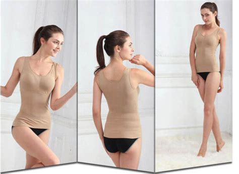 Women Cami Body Shaper Genie Bra Shapewear Tank Top Slimming Bodysuits Corset Us Ebay
