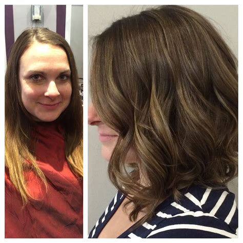 Before And After Balayage Textured Lob Textured Lob Hair Studio Hair Cuts Long Hair Styles