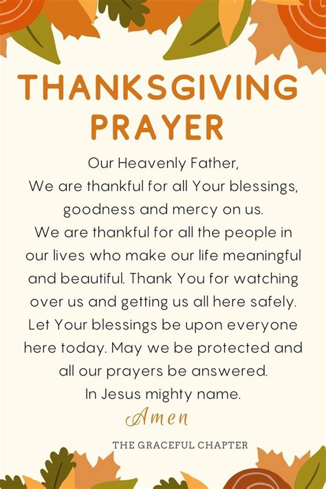 Thanksgiving Prayer Thanksgiving Prayer Thanksgiving Dinner Prayer