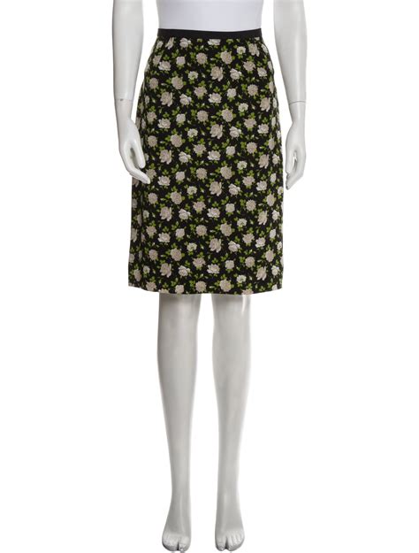 Emanuel Ungaro Vintage Knee Length Skirt Black Skirts Clothing