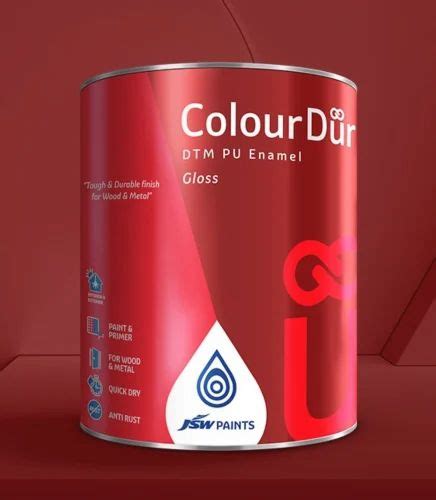 Jsw Colour Dur Dtm Pu Enamel Gloss Paint Packaging Size 1l At Rs 325