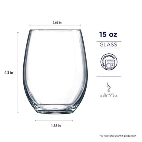 Luminarc Perfection Stemless Wine Glass Set Of 12 15 Oz Clear N0056 On Galleon Philippines