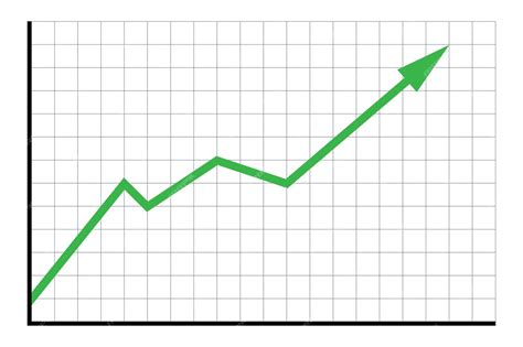 Premium Vector Financial Market Growth Concept Chart With Green Arrow