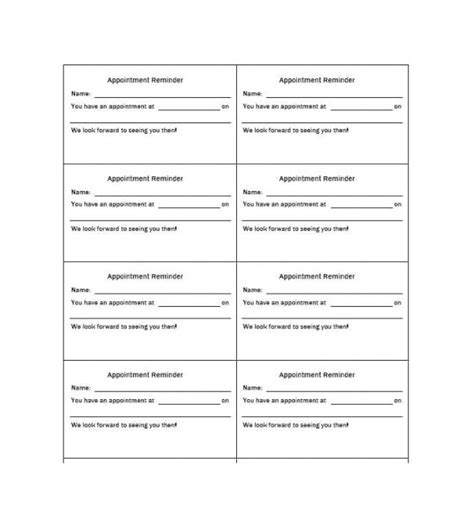 Email reminder template <link to manage their appointment>. 40+ Appointment Cards Templates & Appointment Reminders