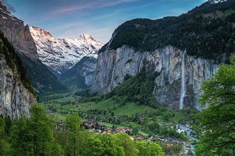 Sunset Above The Lauterbrunnen Valley Photograph By James