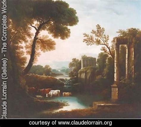 An Italianate Landscape With Classical Ruins By Claude Lorrain Gellee