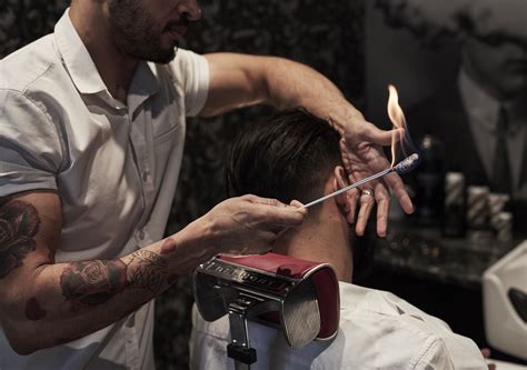 Ear Flaming Service Treatment Beard Trimming Hair Dresser