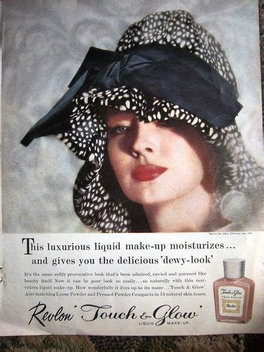1961 Revlon Touch And Glow Liquid Make Up Luxurious Moisturizes Ad