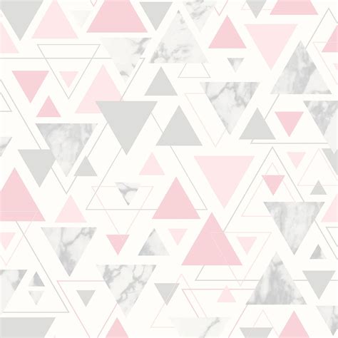 Pastel pink and grey marble floor texture tile. DEBONA CHANTILLY MARBLE GEOMETRIC TRIANGLE WALLPAPER 5013 ...