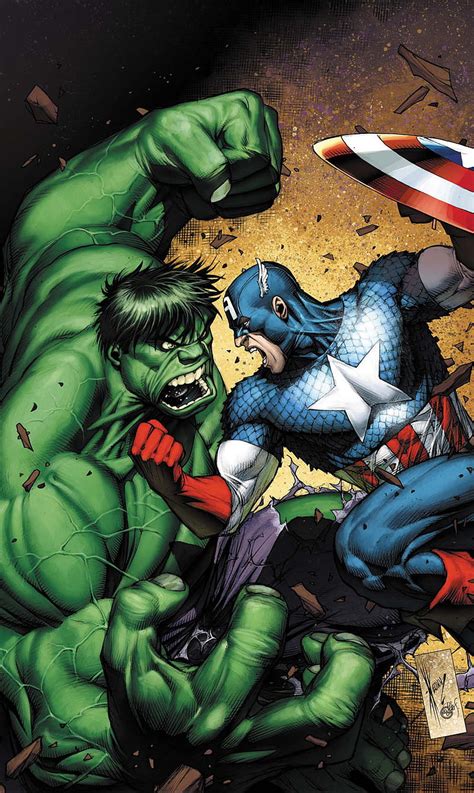 Hulk V Capt America America Captain Fight Hulk Marvel Versus Vs