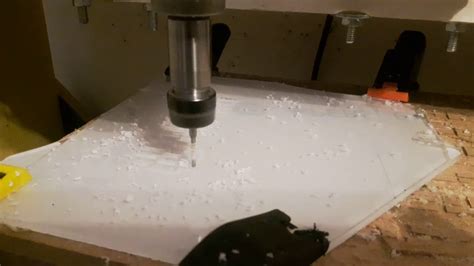 Plexiglass Cutting Cnc Homemade Machine Youtube