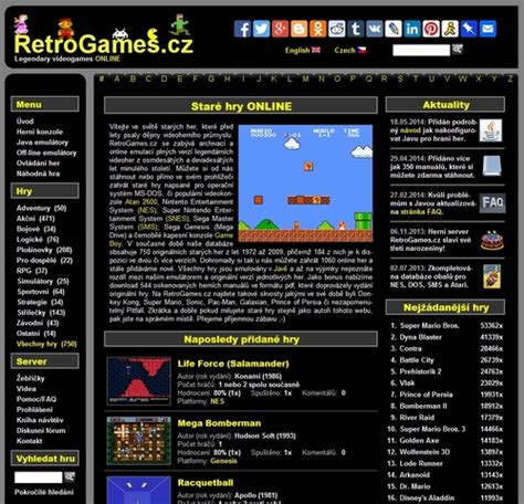 Play games from retro classic. RetroGames.cz - Old Games ONLINE