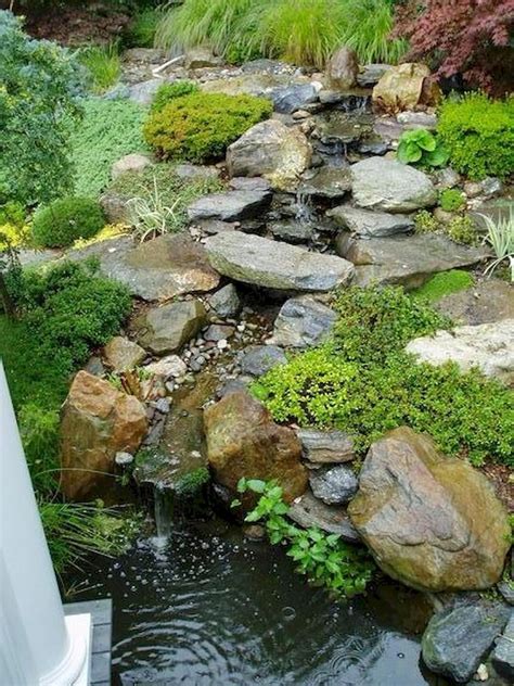 65 Lovely Backyard Waterfall And Pond Landscaping Ideas