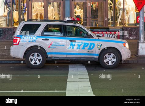 New York Police Department Nypd Car Times Square New York United