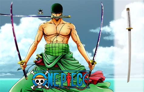 One Piece Réplique Katana Zoro Lame Métal Wado Ichimonji Support