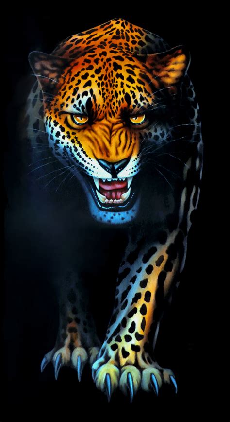 Macan Kumbang Gentayangan Leopard Painting On 140x60 Cm Ca Flickr