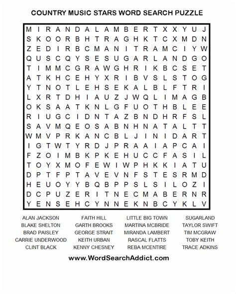 Printable Hard Word Search Puzzles For Adults Word