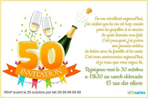 Texte Anniversaire Homme 50 Ans