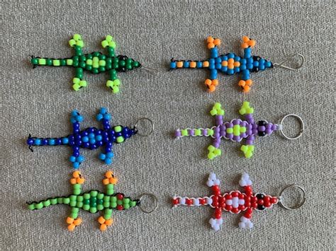 Beaded Lizard Keychain
