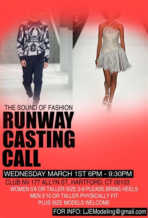 Open Casting Call For Runway Fashion Models And Plus Size Models In Hartford